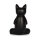 Katze in Meditation, schwarz, 15 cm