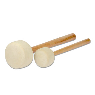 Mallet for foot singing bowl and gong