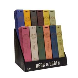Verkaufsdisplay für 96x Japanische Räucherstäbchen Herb & Earth