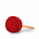 Mallet for feet singing bowl and gong - red